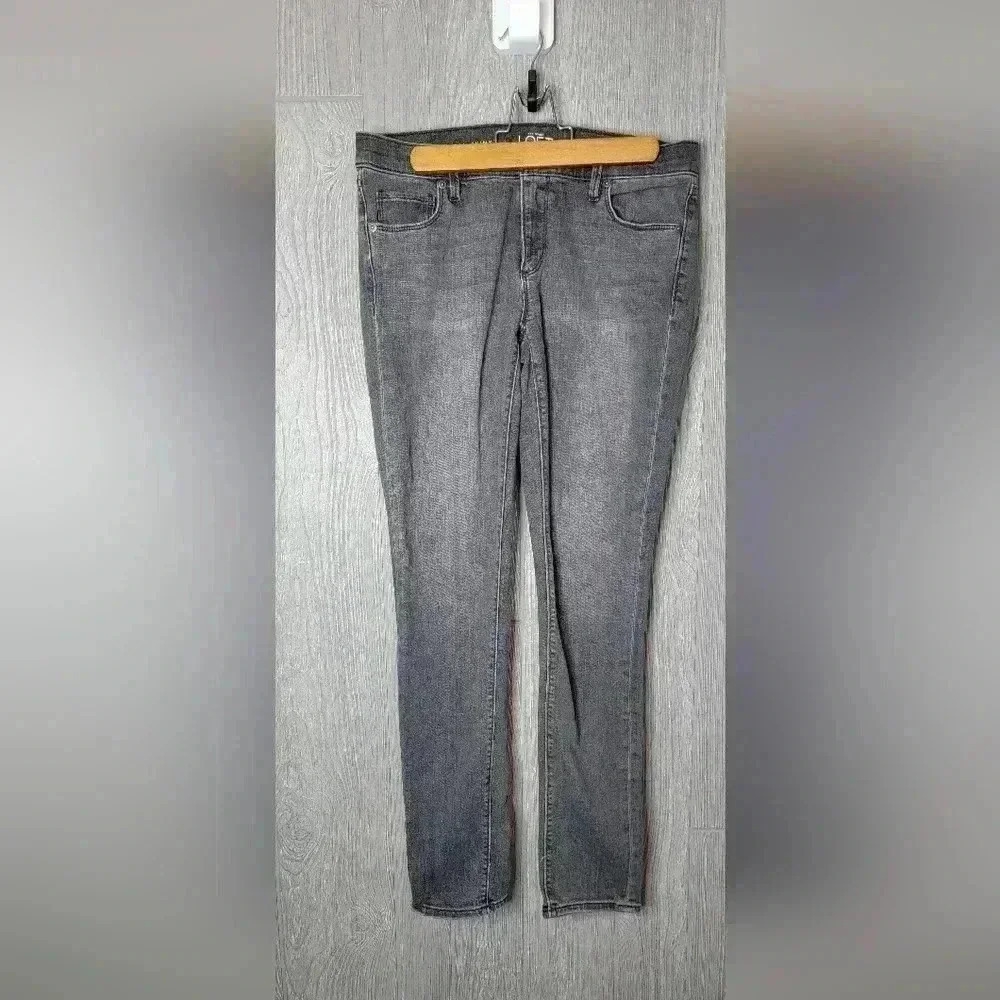 ♡Ann‎ Taylor LOFT Modern skinny jeans size 27/4 black/gray. C-2